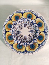 MOLARONI PESARO GRANDE PIATTO IN MAIOLICA ANNI 50 CERAMICA D.28 CM DA APPENDERE