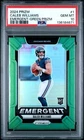 CALEB WILLIAMS 2024 Prizm #1 Emergent GREEN PRIZM Rookie RC PSA 10 Chicago Bears