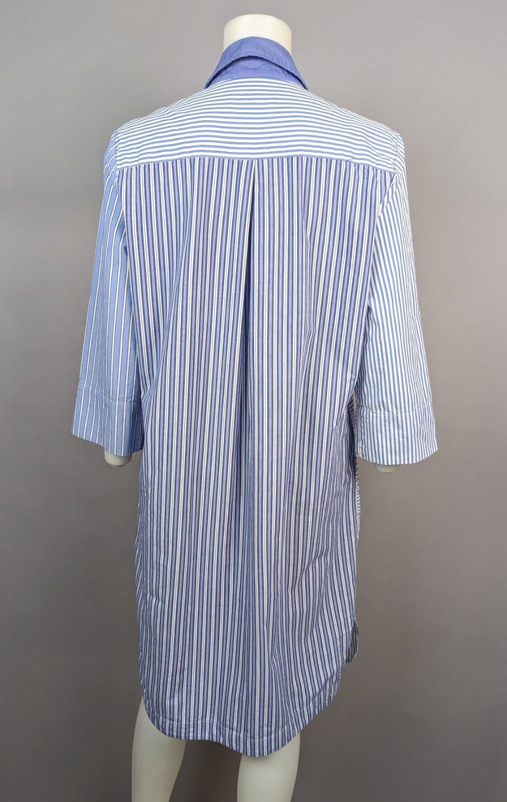 J McLaughlin Blue Stripe Patchwork Miranda Shirtd… - image 4