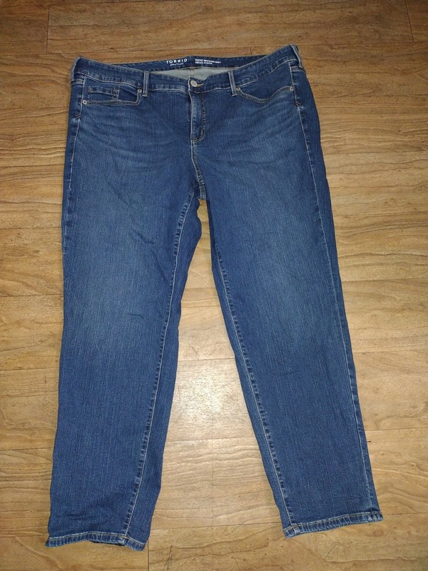 Torrid Denim Blue Jeans Women Size 22T 22 Tall Perfect Boyfriend Vintage Stretch