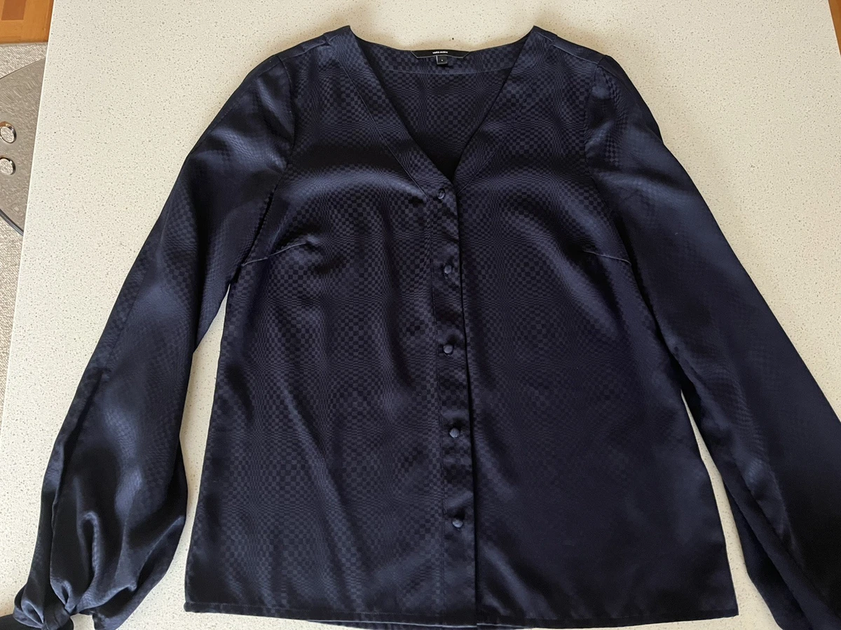 Vero Moda - Navy Blue long slved Blouse Sz S 8-10 New