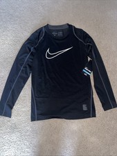 Nike Pro Black Long Sleeve Fitted Shirt, Dri-fit, Youth Large, NWT