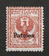 1912 Italy - Aegean Islands - Patmos Sc# 1 - 2¢, Coat of Arms - MH f Cv$8.00
