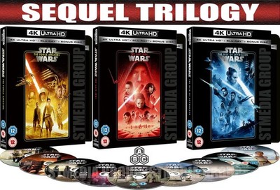 Star Wars Sequel Trilogy 9-Disc Set 4K UHD Blu-ray Region Free - Epic Sci-Fi Col