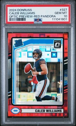 2024 PANINI DONRUSS OPTIC PREVIEW-RED PANDORA #327 CALEB WILLIAMS RC PSA 10