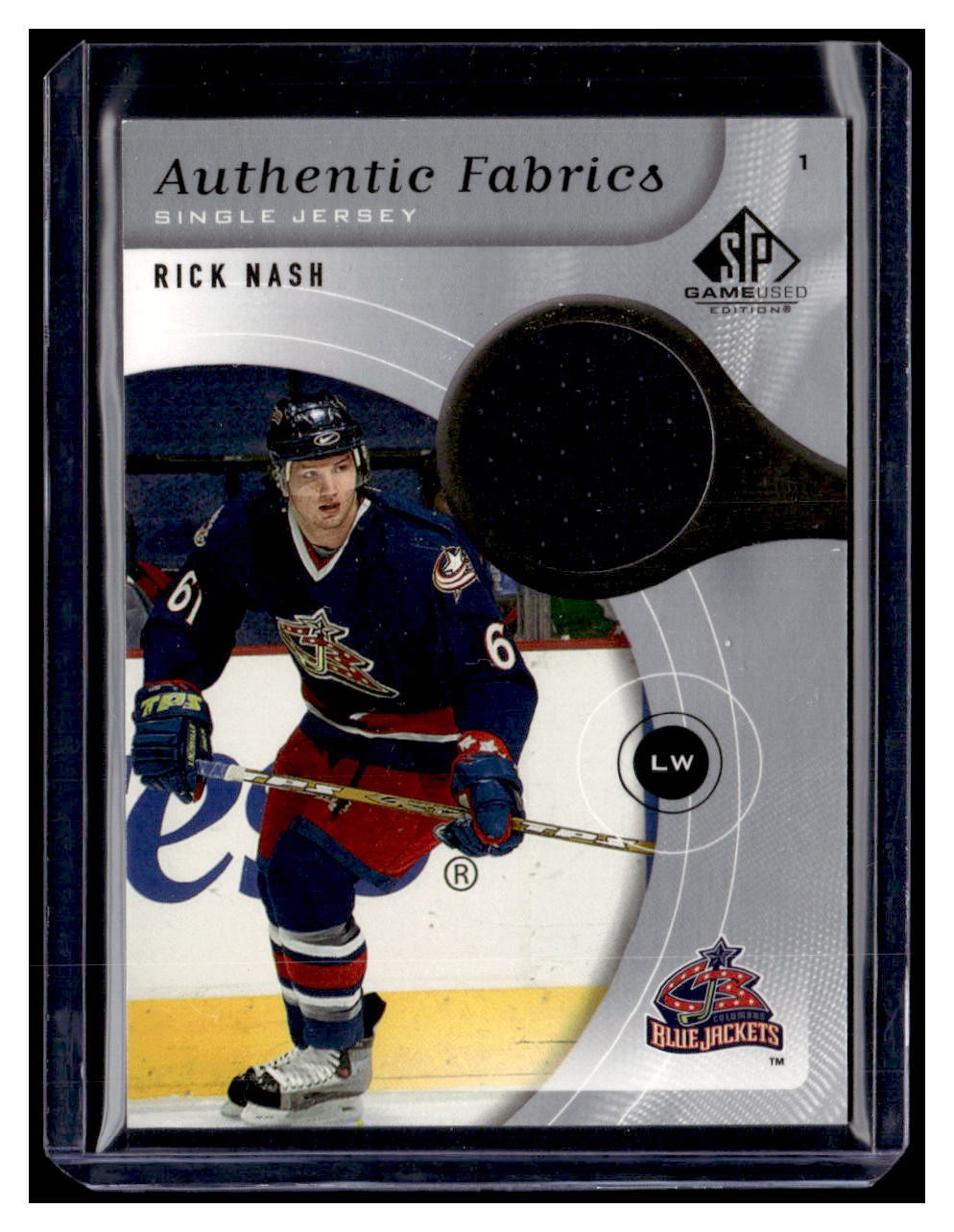2006-07 SP Game Used Authentic Fabrics #AFRN Rick Nash Jersey BLUE JACKETS