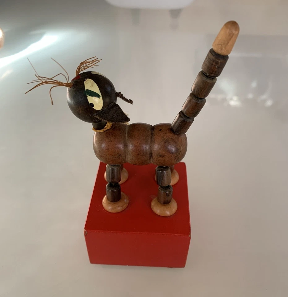 ANCIEN WAKOUWA Chat EN BOIS FONCTIONNE - Photo 2/4