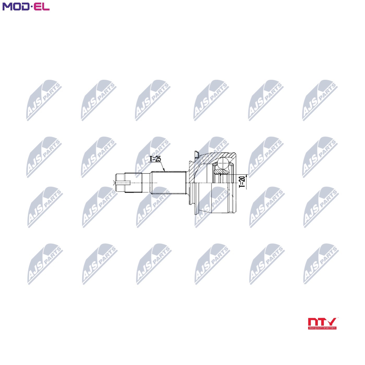 Joint Set, Drive Shaft/ Outer Compatible With Opel Mokka 4X4 12-/ Rear, L=P/ OE - Image 8