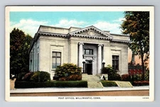 Willimantic CT-Connecticut, Post Office, Antique Vintage Souvenir Postcard