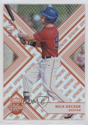 2018 Panini Elite Extra Edition Aspirations Orange 20/100 Nick Decker #63 s3g