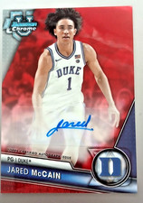 2023-24 Bowman U Chrome Jared McCain  Auto Red Refractor #'d 1/5 Jersey!!!