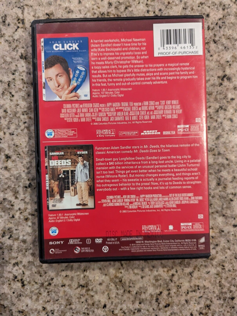 The Laugh out loud Double Feature - Click / Mr. Deeds DVDs