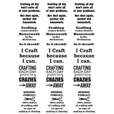 Crafting Quotes 15 pcs 1 Inch Black Fused Glass Decals