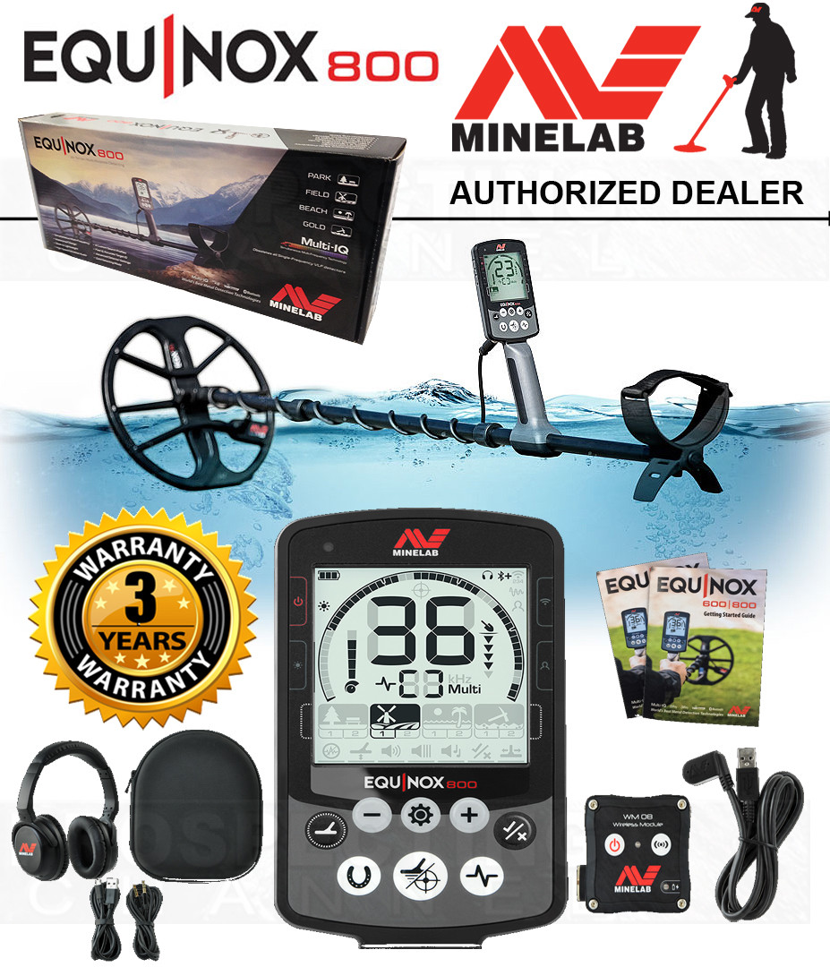 MINELAB EQUINOX 800 METAL DETECTOR 3 YEAR WARRANTY + Accessories eBay