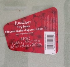 FloraCraft Dry Foam 6pc 2 5/8 in x 3 1/2 x 7 7/8 in