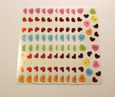 Mrs. Grossman's Lot of 10 Strips Candy Hearts Reflections 2013 Stickers