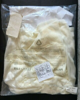 のん NWT Womens Spiegel Ivory Oversize Button Front Sheer Blouse Size