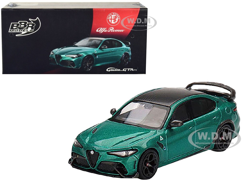 ALFA ROMEO GIULIA GTAM MONTREAL GREEN 1/64 SCALE DIECAST MODEL BY BBR