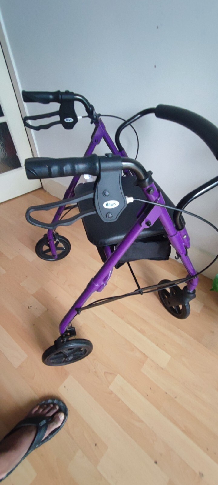 Days Lightweight Folding Four Wheel Rollator, Mobility Walker with