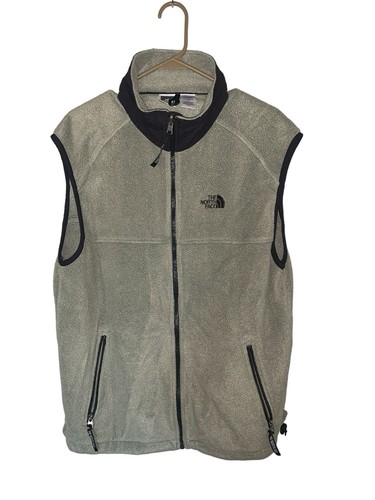 The North Face, Vintage The North Face Vest Mens L Large Green Zip Up Fleece Zip Pocket Made USA