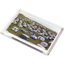 JUMBO MAGNET - Vintage Wales - The Caravan Site, Trecco Bay, Porthcawl (dc)