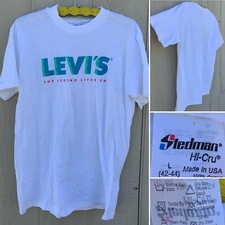Vintage Stedman HI-Cru T-Shirt LEVI’S The Legend Lives On Graphics L Made In USA