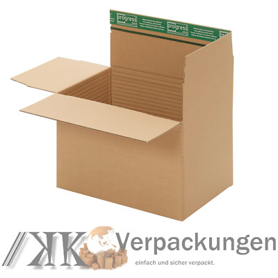20 Fix-Aufrichtekartons 355 x 255 x 130-230 mm Faltkisten variable Füllhöhe