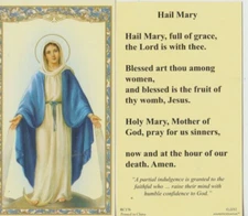 +Holy Card+..."The Hail Mary/Prayer" +Holy Card+ {HC28-S2}-