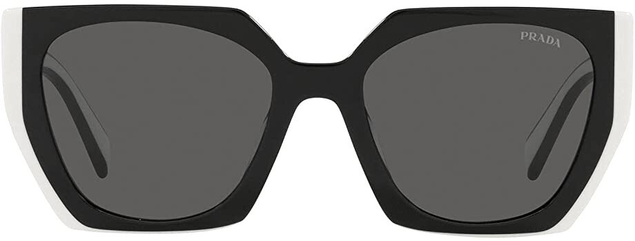 Prada Cateye PR 15WS 09Q5S0 Black White Grey Lenses Women  display picture 3
