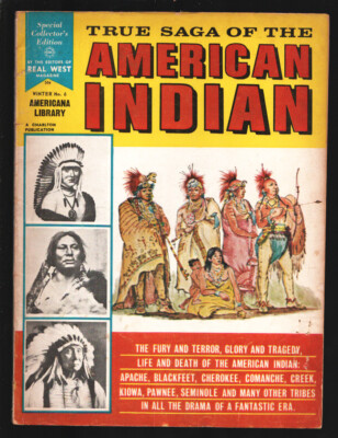 MAG: True Saga of the American Indian #6 Winter 1966-Americana Library-Specia...