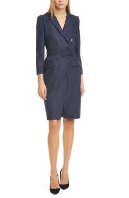 knee length blazer dress Women's Blazer Dress A Line Dress Knee Length Ruched Print