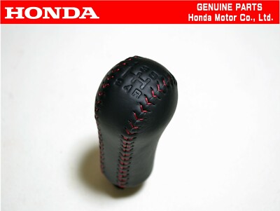 HONDA GENUINE 99-00 CIVIC Si EM1 5MT Leather Red Stitching Shift Knob OEM