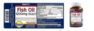 SM Basic's Fish Oil 1200mg Softgel-90ct (3 Pack)