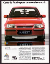 1985 OPEL Kadett GSi Vintage Original Print AD | Red car photo France GM sport