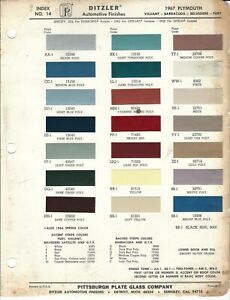 1967 Plymouth Gtx Color Chart