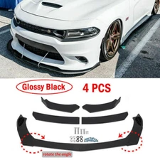 For Dodge Charger RT SRT SXT Front Bumper Lip Body Kit Spoiler Splitter Gloss US
