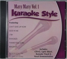 Mary Mary Volume 1 Christian Karaoke Style NEW CD G Daywind 6 Songs