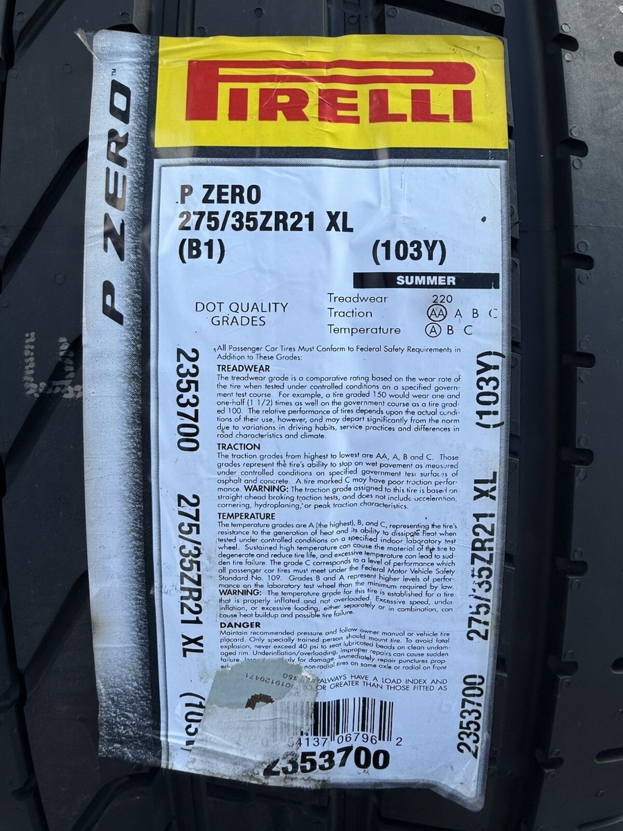 FOUR BRAND NEW 275/35ZR21 Pirelli P Zero Tires For Bentley & Audi
