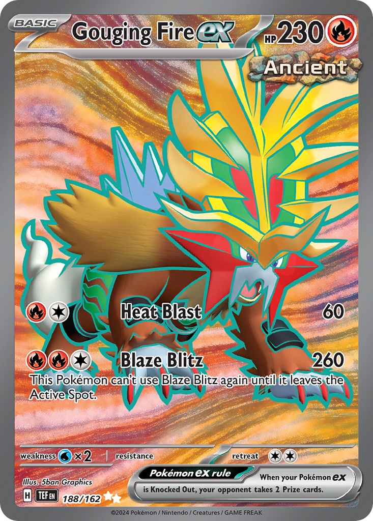 Gouging Fire ex 188/162 Ultra Rare | Temporal Forces | Pokemon