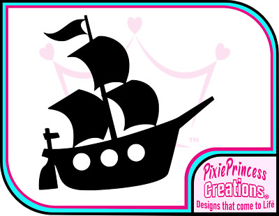 Piratenschiff A Aufkleber Vinyl Auto Spaß süß LKW Wandbild Zimmer Laptop Fenster Abziehbild
