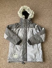 Boys Next Winter Water Proof  Grey Jacket Coat, Age 7 Years- GC