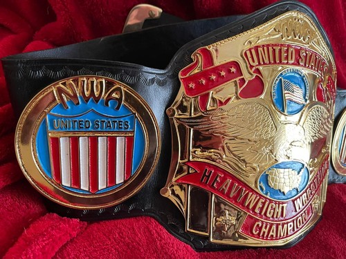 NWA UNITED STATES HEAVYWEIGHT WRESTLING CHAMPIONSHIP BELT ADULT SIZE ZINC 4MM - Picture 3 of 7