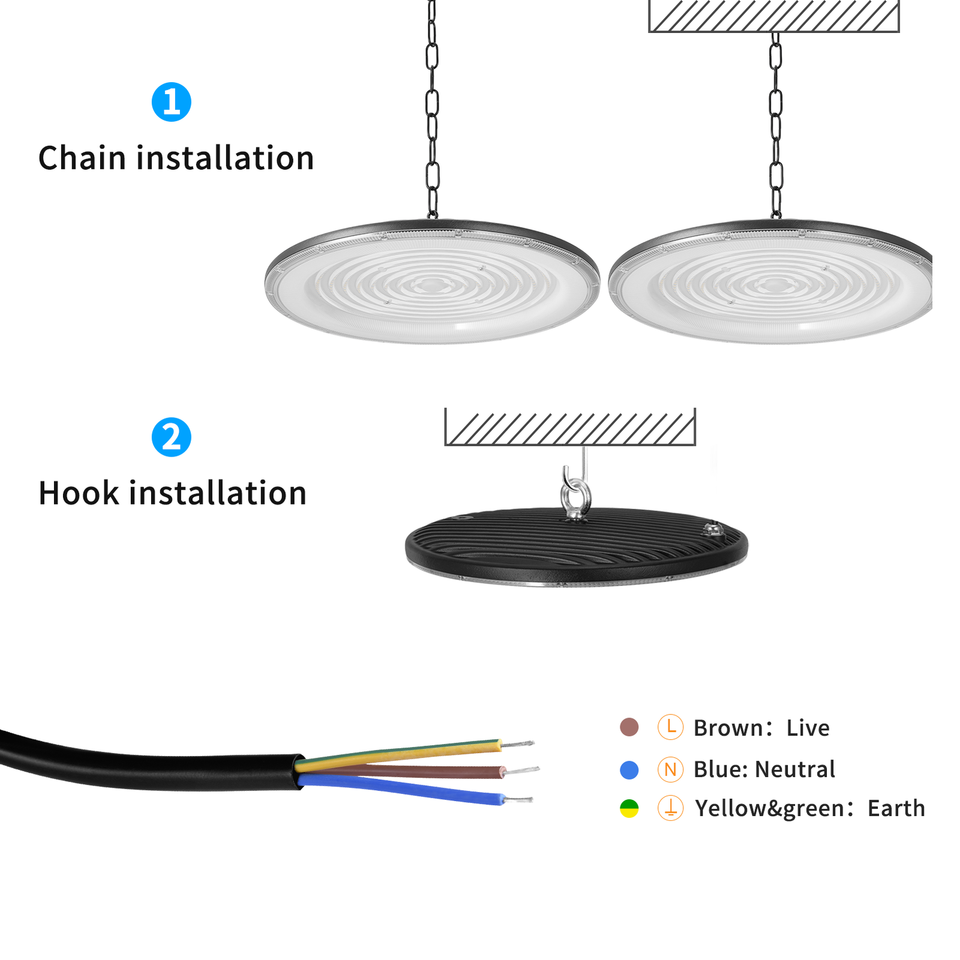 8X 500W High Bay LED Light UFO Industrial Shed Warehouse Factory Farm