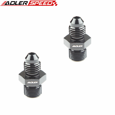 US 2PCS 4AN -4AN Male Flare To M12x 1.0 Straight Metric Aluminum Fitting Adapter