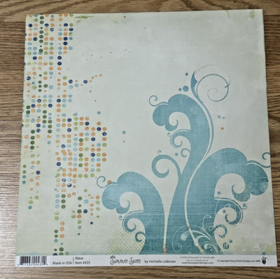 FANCY PANTS ''SUMMER SOIREE'' 7-12X12 cardstocks + 12x12 overlay Scrapbooking