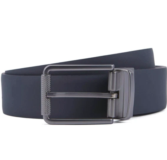 NEU HUGO BOSS WENDE GÜRTEL TINTIN Or35 NAVY GREY ONE SIZE GOLF BELT LEATHER - Bild 1 von 1