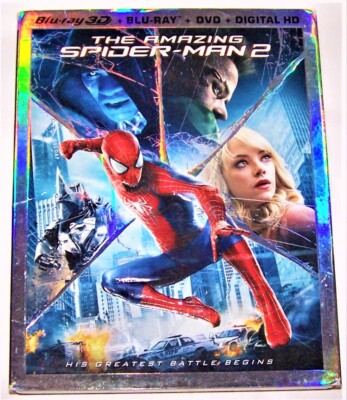 The Amazing Spider-Man 2 Blu-ray 3D + Blu-Ray + DVD with Slipcover