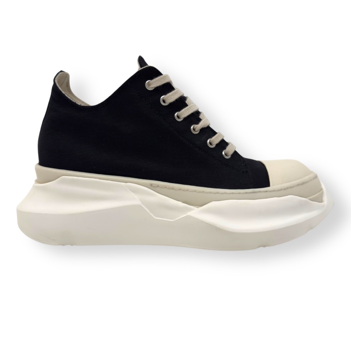 RICK OWENS DRKSHDW ABSTRACT LOW-TOP SNEAKER WHITE / BLACK UK7 / 41 