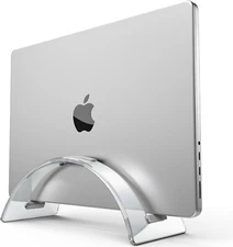 Clear Acrylic Vertical Laptop Stand Dock Holder for Desk MacBook Dell HP iPad
