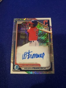 2024 Bowman Chrome Welbyn Francisca Auto MEGA BOX Mojo Guardians #BMA-WF
